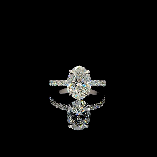 Oval cut with side stones