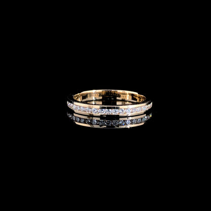 14K Gold Dual Row Diamond Band