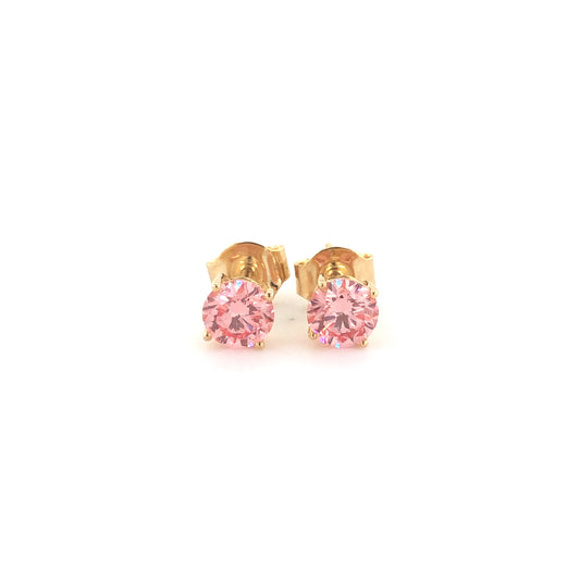 Fancy color diamond studs