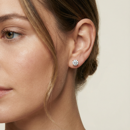 Round Lab-grown diamond studs
